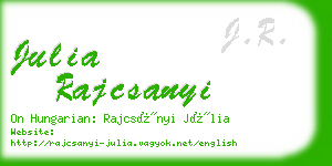 julia rajcsanyi business card